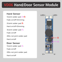 Sensor de Movimiento IR Inteligente DC12V 8A, Indicador Blanco Cálido para Puerta de Armario, Distancia de Detección <8cm, Interruptor de Puerta Sin Contacto
