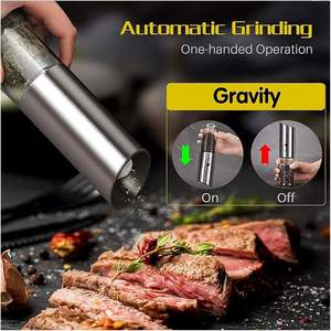 Moulin à épices électrique rechargeable par USB, outils de cuisine, pot en verre, moulin à sel et à poivre - Product Image 4