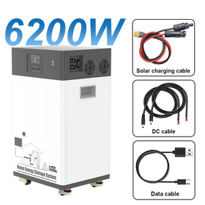 เครื่องกำเนิดไฟฟ้าพกพา 6200W 16000Wh LiFePO4 5000W พร้อมระบบโซลาร์ MPPT จั๊มสตาร์ท ไฟฉาย สำหรับบ้าน รถยนต์ไฟฟ้า กิจกรรมกลางแจ้ง แคมป์ปิ้ง - Product Image 3