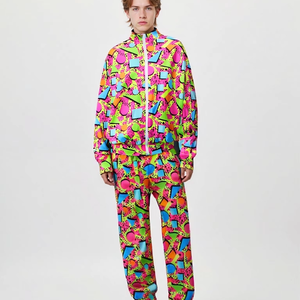 Conjuntos Deportivos Retro <span class=keywords><strong>de</strong></span> Verano con Estampado Digital al por Mayor, Trajes <span class=keywords><strong>de</strong></span> Playa Hip Hop Disco <span class=keywords><strong>de</strong></span> Poliéster para Hombre, Traje <span class=keywords><strong>de</strong></span> Cosplay <span class=keywords><strong>de</strong></span> <span class=keywords><strong>los</strong></span> <span class=keywords><strong>80</strong></span> y 90 - Product Image 1