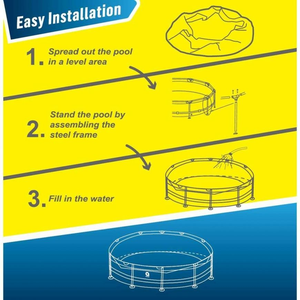 Piscine Jilong Avenli 12016V63 grise, structure en acier LamTech, 3,66 m x 76 cm (12 pi x 30 po) - Product Image 6