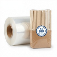 Film rétractable en polyoléfine POF ultra-transparent, résistant aux déchirures, conforme aux normes alimentaires européennes et américaines (FDA), pour l'emballage extérieur des assiettes jetables