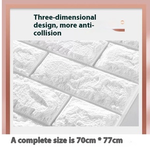 Tốt nhất bán Chất lượng cao PVC bọt trang trí nội thất 3D chất liệu bức tranh tường hình nền gạch dán tường - Product Image 2