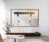 FocusMount dinding TV tetap, Super ramping Ultra datar profil rendah VESA600X400 47 "-80"