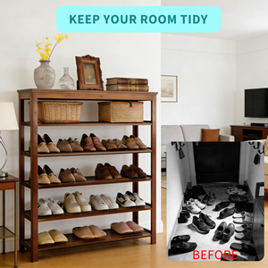 Zapatero de Bambú Personalizado de 6 Niveles <span class=keywords><strong>para</strong></span> la Entrada - Product Image 5