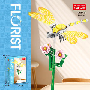 Bloques <span class=keywords><strong>de</strong></span> Construcción <span class=keywords><strong>de</strong></span> Plástico DIY, Ramo <span class=keywords><strong>de</strong></span> Flores, Decoración para el Hogar, Juguete, Fábrica Profesional - Product Image 2