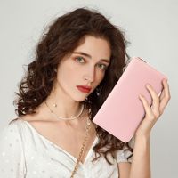 Harga grosir disesuaikan wanita kapasitas besar RFID kulit PU dompet genggam dengan ritsleting pergelangan tangan dompet perjalanan panjang