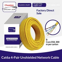 Câble Ethernet en cuivre à haute vitesse, personnalisable en usine, facile à installer, pour la maison et le bureau, câble Internet UTP Cat6