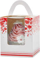 2024 venta al por mayor logotipo personalizado gran oferta nuevo diseño caja de pastel con asa y ventana transparente