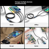 Câble de charge super rapide trois-en-un pour IP Android pour Luminous One-to-Three