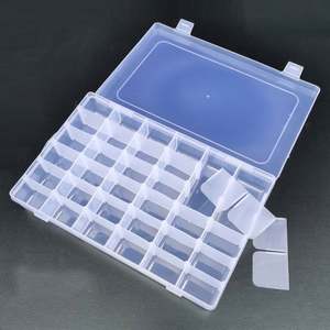 Petites boîtes carrées en plastique transparent, boîte de rangement pour bijoux, boîte de rangement démontable pour matériel de pêche - Product Image 4