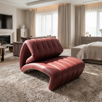 Fauteuil de détente moderne en cuir PU durable, chaise longue pliante de luxe léger pour balcon, hôtel, école, maison, bureau, chambre
