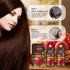 MOKERU Crema Colorante per Capelli Premium Red Apple, Senza Ammoniaca ad Azione Rapida, Nero/Marrone, 500ml X 2, Vendita all'Ingrosso - Product Image 6