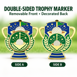 Marqueur de golf magnétique double face avec marqueur central amovible de 25 mm pour cadeaux d'événements de golf d'entreprise - Product Image 2
