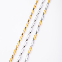 Vente en gros de collier en PVD plaqué or 18 carats pour bijoux pour hommes en inox collier à chaîne de rocaille hip-hop pour hommes