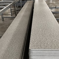 Planche de terrasse composite aspect métal sculpté, isolation thermique en mousse PU, revêtement extérieur pour villa