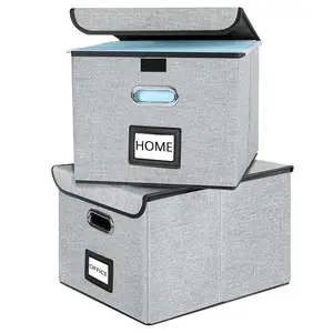 Faltbare Aufbewahrung sbox für hängende Leinen dateien mit verbesserter tragbarer Aufbewahrung sbox für Dateien mit Deckel