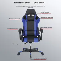 Fauteuil de Gaming en Cuir en Gros, Design Moderne et Simple, pour Maison, Ordinateur, Dortoir, Jeu Compétitif, avec Dossier Inclinable, Réglable en Hauteur et Pivotant