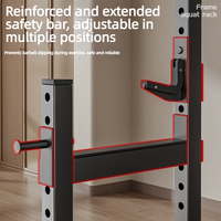 Rack de Potencia Multifuncional Comercial de Alta Resistencia con Barra de Dominadas para Entrenamiento de Fuerza en Gimnasio en Casa