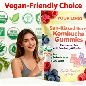 OEM/ODM kustom probiotik Kombucha Gummies organik probiotik & postbiotik untuk kesehatan GMO NON GMO, probiotik Vegan - Product Image 4