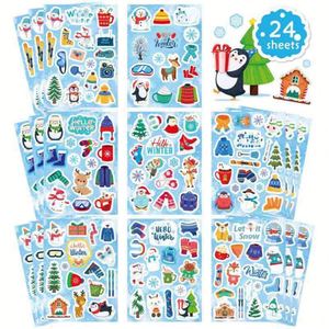 Pegatinas Navideñas Infantiles, Pegatinas Adhesivas de Navidad, Bolsas de Regalo, Cestas Navideñas, Rellenos, Fiestas de Navidad - Product Image 2