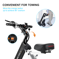 Trottinette électrique TopMate ES32 Commute pour adultes, tricycle pliable à 3 roues, fonction de marche arrière, pneus pneumatiques de 10 pouces, moteur sans balais 250W