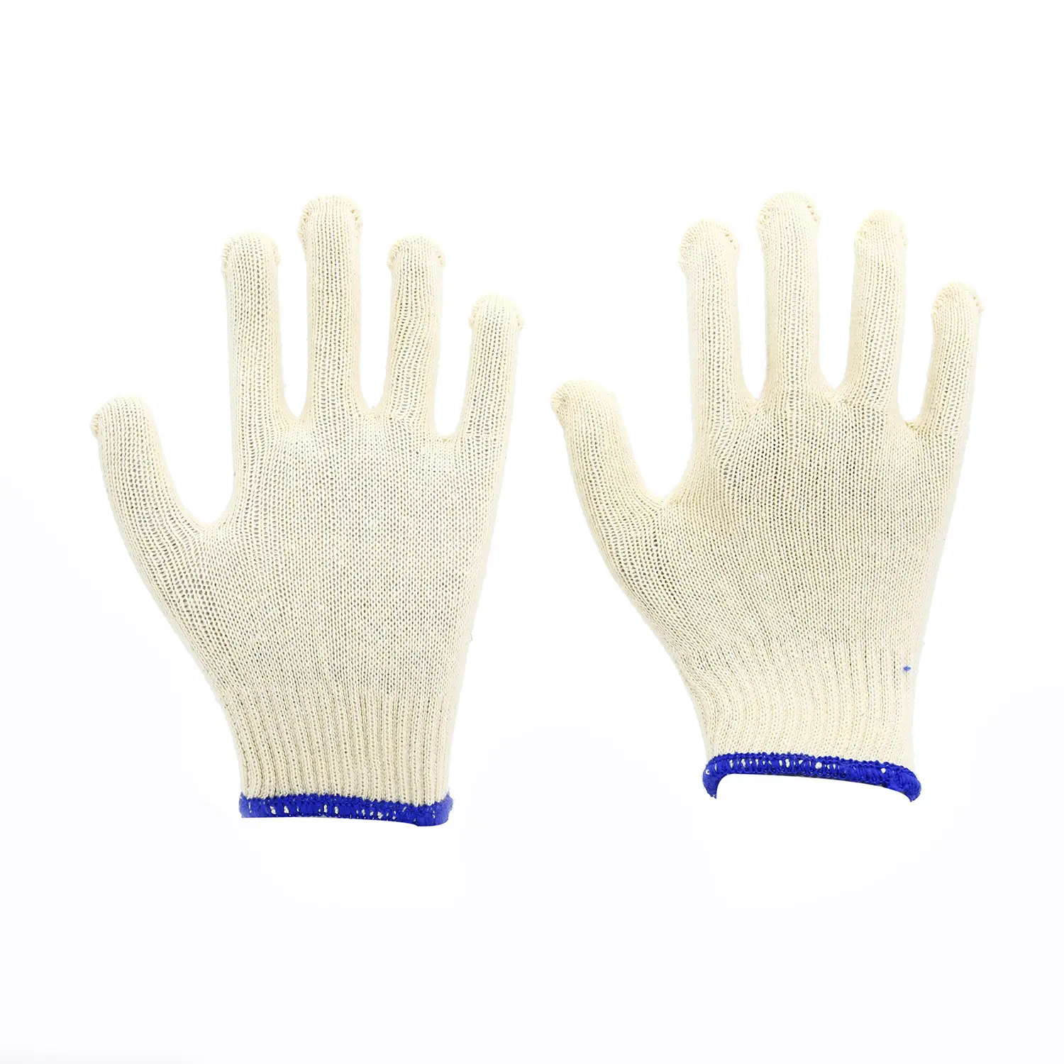 cotton knitted gloves, seamless string knitted hand working gloves, construction safety gloves