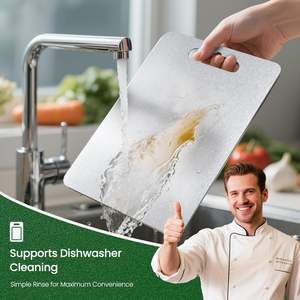 Ensemble de planches à découper en titane 3 (S+M+L) 100% titane pur Cuisine Planche à découper double face pour servir Viande Légumes Fromage Pain - Product Image 5