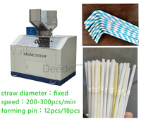 Machine d'emballage automatique à grande vitesse pour pailles en papier pliables, machine d'emballage de pailles flexibles en forme de U, 250-300 pièces/min, moteur 1,5 kW