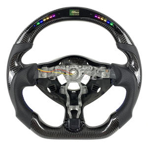 Volante de fibra de carbono LED mejorado con cuero para <span class=keywords><strong>Infiniti</strong></span> FX30 FX35 FX37 FX50 QX70 - Product Image 4