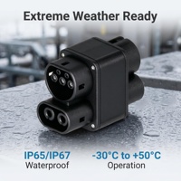 Adaptador CCS1+J1772 a CCS2 Combo, Carga Rápida para Vehículos Eléctricos de EE. UU. a UE, CC 1000V 400A, CA 32A, -30 ° De la C a +50 ° C, para adaptador de vehículo eléctrico