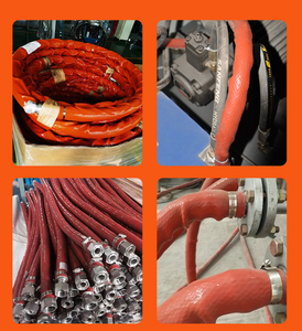 خرطوم من الألياف الزجاجية عالي الحرارة مطلي بالسيليكون مثبط للهب يستخدم خرطوم الوقود ونول الأسلاك - Product Image 4