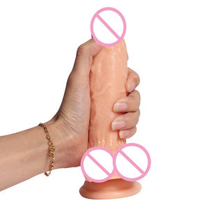 Sampro 17cm Classic Pvc Dildo Super Realista Juguetes Sexuales Plásticos Pene Artificial Anal Dong para Mujeres Gay Sólido Sensación de Piel Real - Product Image 3