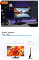 Moniteur LED IPS Lec00 27 pouces 1080P 100Hz neuf, interface VGA/caméra intégrée, noir, usage professionnel