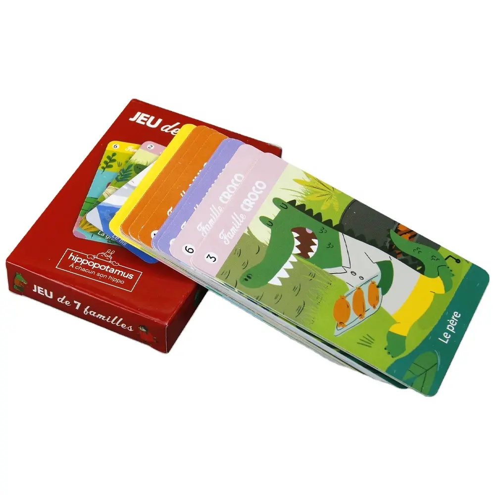 Wholesale Math English Animal Children Learning Study Custom Printing Paper Playing Game Cards Flash Education Cards