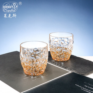Lex Czech Original Colorful Bubble Whiskey Glass Lead-Free Crystal 49C76 Party Drinkware - Product Image 3