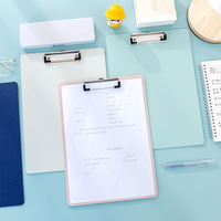 Bloc de letras A4 para oficina con logotipo personalizado, Clip de papel, Folio plegable, carpeta de archivos para estudiantes y profesores, cartón PP para uso en el aula