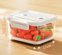 Boîte de conservation sous vide électrique, hermétique, de qualité alimentaire, pour réfrigérateur, pour fruits, légumes et viande