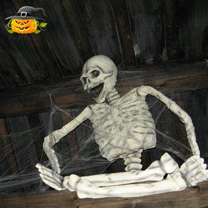 Decoración de Halloween, bolas de algodón con arañas, 100g, poliéster redondo, accesorios para fiestas en interiores, para escenas de casas embrujadas - Product Image 4