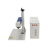 Machine de marquage laser à fibre de type fendu pour miroir de roulement de bouteille d'étain d'anneau