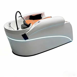 เตียงสระผมไฟฟ้าแบบไทย พร้อมระบบนวดและทำทรีตเมนต์ผม  ระบบหมุนเวียนน้ำและเครื่องทำน้ำอุ่นในตัว สำหรับร้านทำผมโดยเฉพาะ - Product Image 1