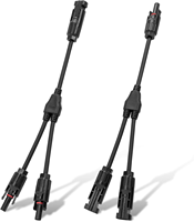 1 paire de connecteurs solaires 30A Y branche parallèle PV adaptateur câble fil connecteur Kit d'outils pour panneau solaire