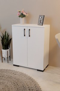 Modern 2-Door Wardrobe <b>Kitchen</b> Storage Cabinet and <b>Kitchen</b> Buffet Apartment Shoe Rack - Product Image 3