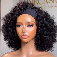 Perruque Bandeau Cheveux Humains Bouclés Naturels Effet Rebondissant Sans Colle Installation Facile Idéale Été Pour Femme Usage Quotidien et Fêtes