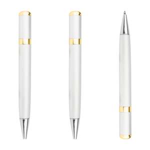 Elegante Bolígrafo de Metal de Lujo, Bolígrafo de Rodillo Único en Negro Mate y Blanco con Logotipo Personalizado, el Mejor Regalo para Jefes y Mentores - Product Image 5