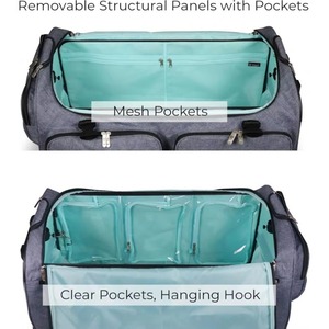Free Sample Wheeled 28 Inch Collapsible Travel Bag Rolling <b>Garment</b> <b>Rack</b> Luggage Dance Duffle Bag with <b>Garment</b> <b>Rack</b> - Product Image 6