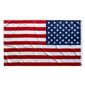 American Flag 3x5 Ft Outdoor Usa Heavy Duty Nylon Us Flags With Embroidered Stars Sewn Stripes And Brass Grommets