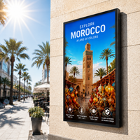 Écran publicitaire commercial 49/55 pouces 3000 nits lisible en plein soleil IP66 extérieur 1080P IPS AG LCD pour montage sur poteau de rue pour centre commercial