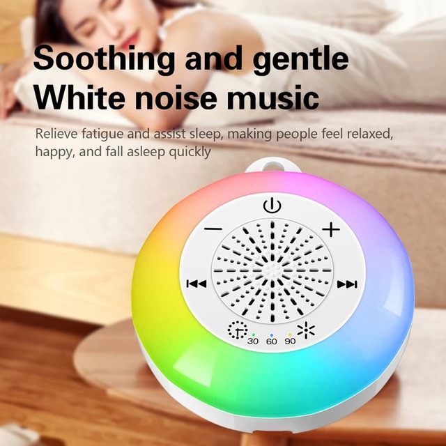 Baby White Noise Machine Timed Shutdown Night Light Timer Noise Player Portable White Noise Machine for Baby Adult Office Travel