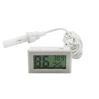 FY-12 Digital higrómetro para interiores, Monitor LCD de temperatura, Monitor LCD, medidor de temperatura y humedad para exteriores